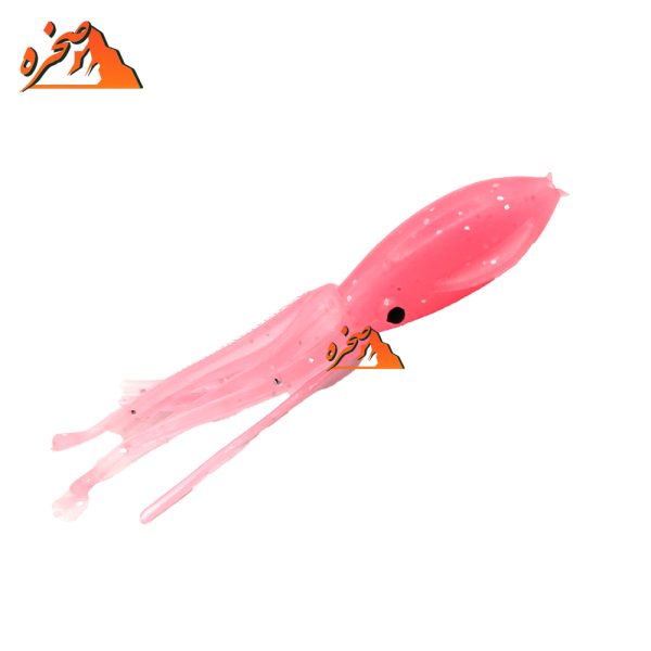 طعمه ژله ای هشت پا شب تاب صورتی BENDAO طول 7 سانتیمتر