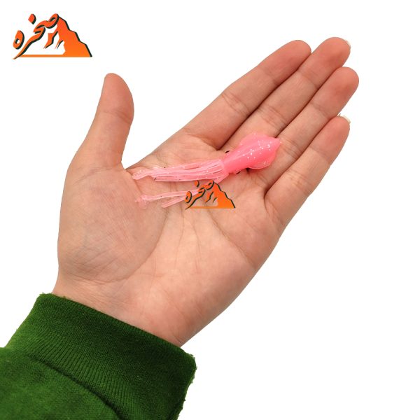 طعمه ژله ای هشت پا شب تاب صورتی BENDAO طول 7 سانتیمتر - تصویر 2