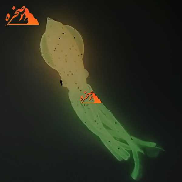 طعمه ژله ای هشت پا شب تاب صورتی BENDAO طول 7 سانتیمتر