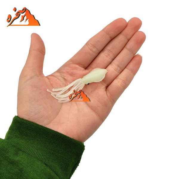 طعمه ژله ای هشت پا شب تاب سفید BENDAO طول 7 سانتیمتر - تصویر 2