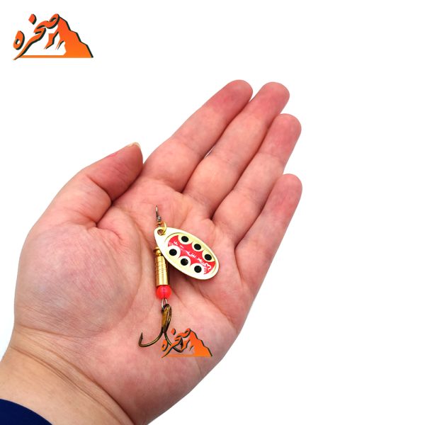 لانسه ماهیگیری FILLEX3 خال سوسکی زمینه طلایی سایز 3