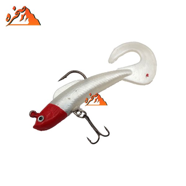 طعمه ماهی ژله ای دم داسی FTK  سفید سر قرمز