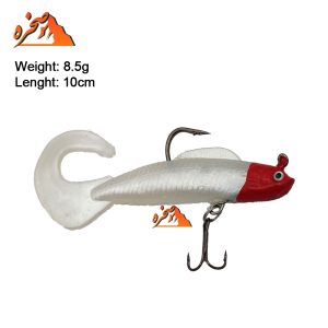 طعمه ماهی ژله ای دم داسی FTK  سفید سر قرمز