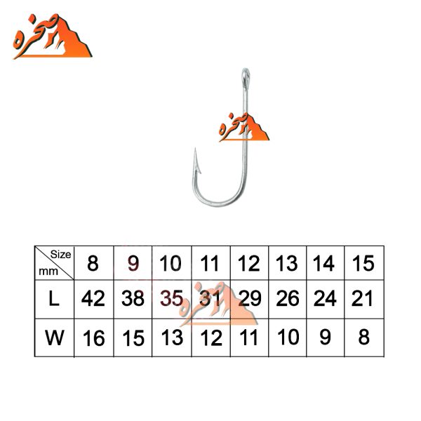 قلاب پایه بلند دریایی موستاد کد 2335 بسته 10 عددی - تصویر 4