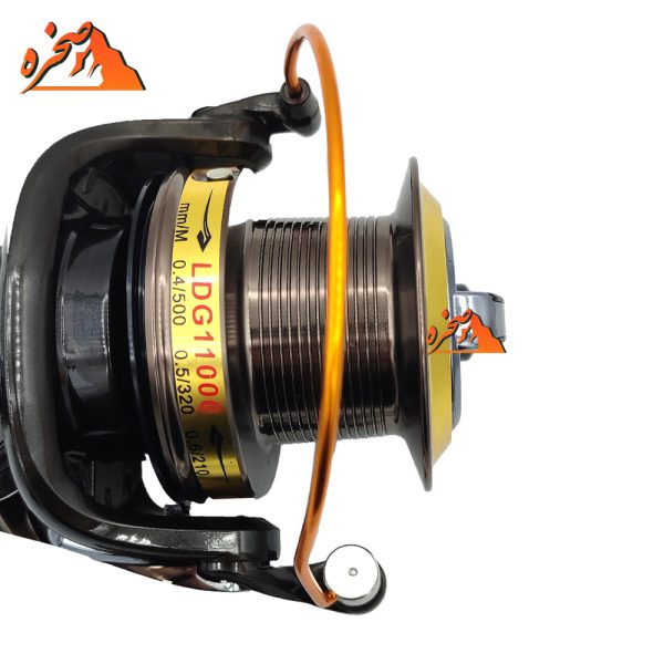 چرخ گیربکسی Qunhai LDG 11000 با دسته، پایه و اسپول فلزی - تصویر 3