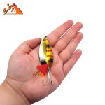 قاشقک ماهیگیری TinTai15 طلایی نقره ای خط دار وزن 15 گرم - تصویر 2