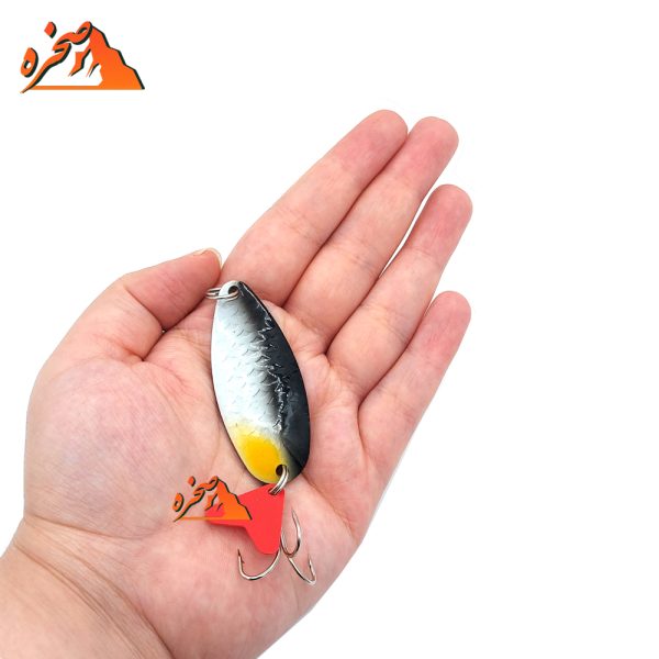 قاشقک ماهیگیری TinTai15 مشکی سفید وزن 15 گرم - تصویر 2