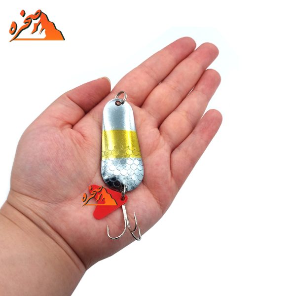 قاشقک ماهیگیری TinTai18 نقره ای طلایی وزن 18 گرم - تصویر 2