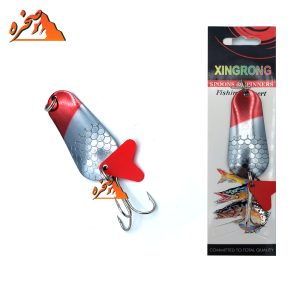 قاشقک ماهیگیری TinTai18 نقره ای قرمز وزن 18 گرم