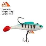 طعمه ژله ای Taixing17 سفید دم قرمز خط دار کد 059