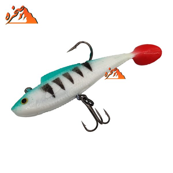 طعمه ژله ای Taixing17 سفید دم قرمز خط دار کد 059 - تصویر 3