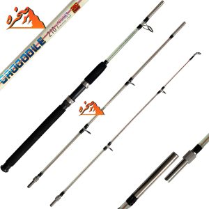 چوب سه تکه ژله ای سیم بکسل دار کروکدیل سایز 2.10 متر