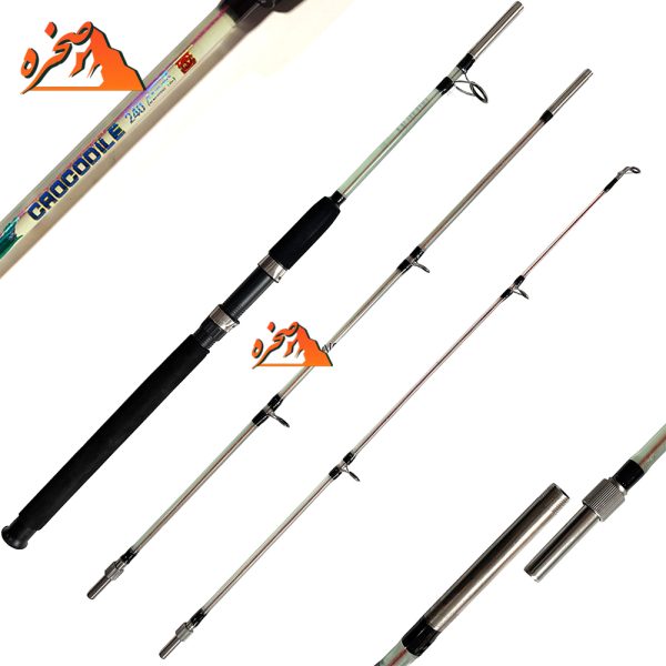 چوب سه تکه ژله ای سیم بکسل دار کروکدیل سایز 2.40 متر - تصویر 2