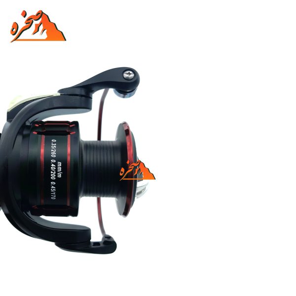 چرخ گیربکسی DM6000 برند DEUKIO با دسته، پایه و اسپول فلز - تصویر 2