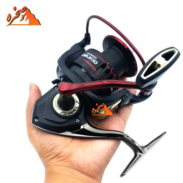 چرخ گیربکسی DM6000 برند DEUKIO با دسته، پایه و اسپول فلز - تصویر 3