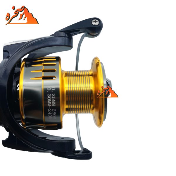 چرخ گیربکسی FBE6000 برند DEUKIO با دسته، پایه و اسپول فلز - تصویر 2