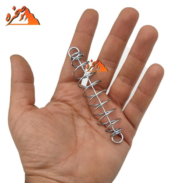 فنر دو سر حلقه با میله وسط طول 9.5 سانت