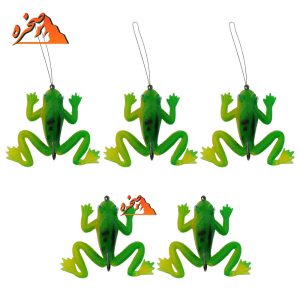 طعمه ماهیگیری قورباغه ژله ای تک قلاب بسته 5 عددی