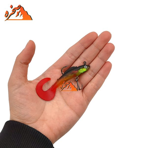 طعمه ماهی ژله ای دم داسی FTK رنگ عسلی - تصویر 3