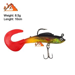 طعمه ماهی ژله ای دم داسی FTK رنگ عسلی