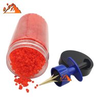 ابزار طعمه زن قلاب ماهیگیری به همراه قوطی کش