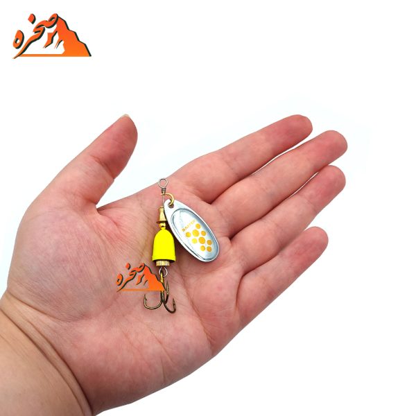 لانسه طرح بلو فاکس نقره ای خال زرد سایز 3