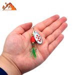 لانسه طرح بلو فاکس نقره ای خال قرمز رشته سبز سایز 3 - تصویر 2