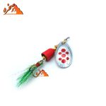 لانسه طرح بلو فاکس نقره ای خال قرمز رشته سبز سایز 3