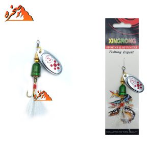 لانسه طرح بلو فاکس نقره ای خال قرمز رشته سفید سایز 3