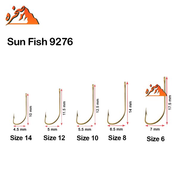 قلاب کولی طلایی Sun Fish مدل 9276GO - تصویر 3