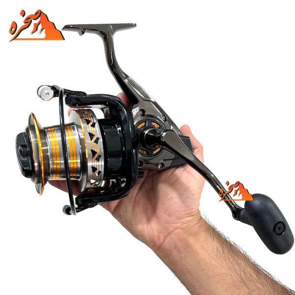 چرخ ماهیگیری GW12000 با دسته، پایه و اسپول فلزی - تصویر 3