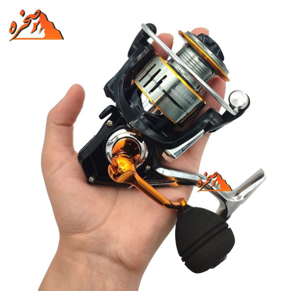 چرخ گیربکسی GW4000 با دسته، پایه و اسپول فلزی - تصویر 2