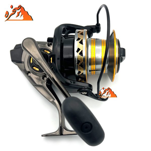 چرخ ماهیگیری GW12000 با دسته، پایه و اسپول فلزی - تصویر 4