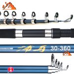 چوب ماهیگیری تلسکوپی فایبرگلاس برند GW طول 3.60 متر - تصویر 4