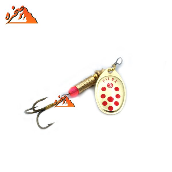 لانسه ماهیگیری FILLEX3 طلایی خال قرمز سایز 3