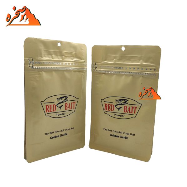 پودر طعمه قزل Golden Garlic وزن 100 گرمی برند REDBAIT