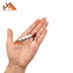 طعمه جیگ ماهیگیری PEROBEROS8 نقره ای سر قرمز با خاصیت نوردهی در شب