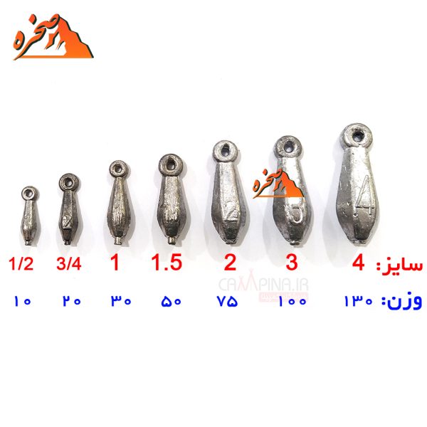 سرب ماهیگیری مدل اشکی سایز 2 وزن 75 گرم - تصویر 3
