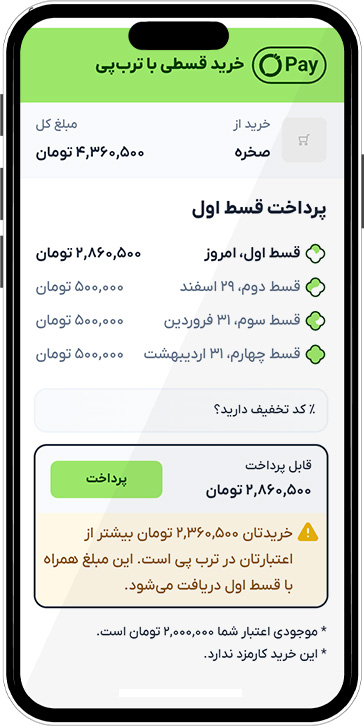اقساط ترب پی