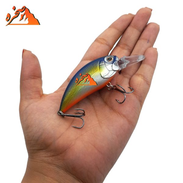 طعمه ماهیگیری کرنک برند BKK کد BC102 نقره ای کمر مشکی وزن 15 گرم طول 7 سانتیمتر - تصویر 2