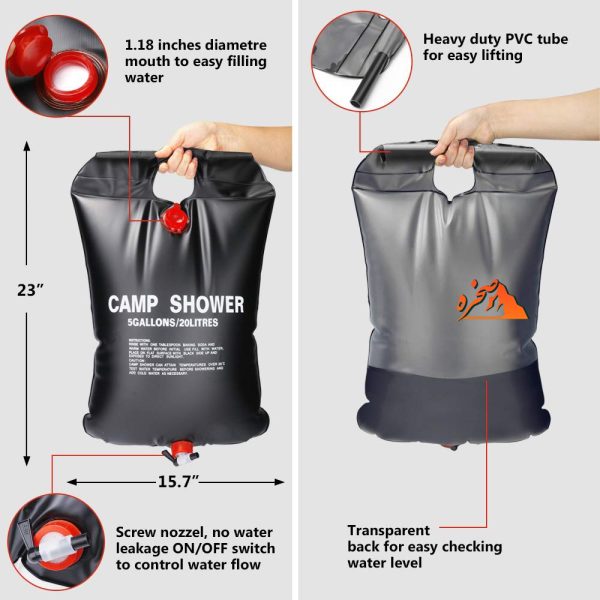 دوش مسافرتی camp shower حجم 20 لیتری - تصویر 5