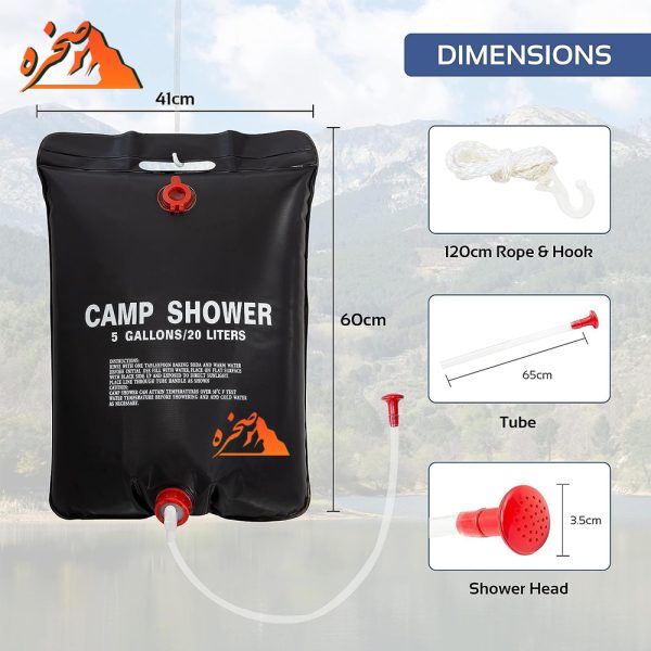 دوش مسافرتی camp shower حجم 20 لیتری - تصویر 8
