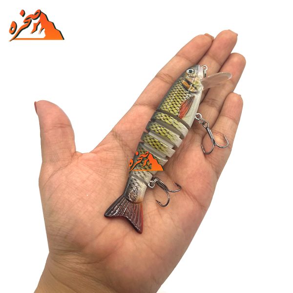 طعمه ماهیگیری هشت تکه کد S102 وزن 17 گرم طول 10 سانتیمتر - تصویر 3