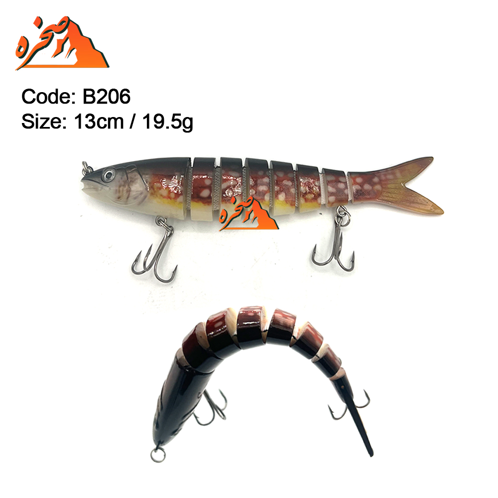 fishing-bait-8-pieces-b206-s-1 طعمه ماهیگیری هشت تکه کد B206 وزن 19.5 گرم طول 13 سانتیمتر