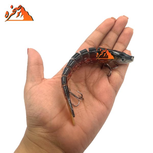 طعمه ماهیگیری هشت تکه کد B206 وزن 19.5 گرم طول 13 سانتیمتر - تصویر 2
