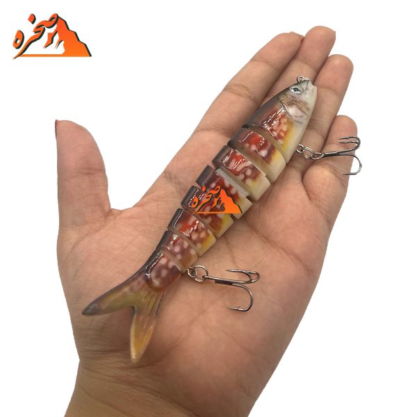 طعمه ماهیگیری هشت تکه کد B206 وزن 19.5 گرم طول 13 سانتیمتر - تصویر 3