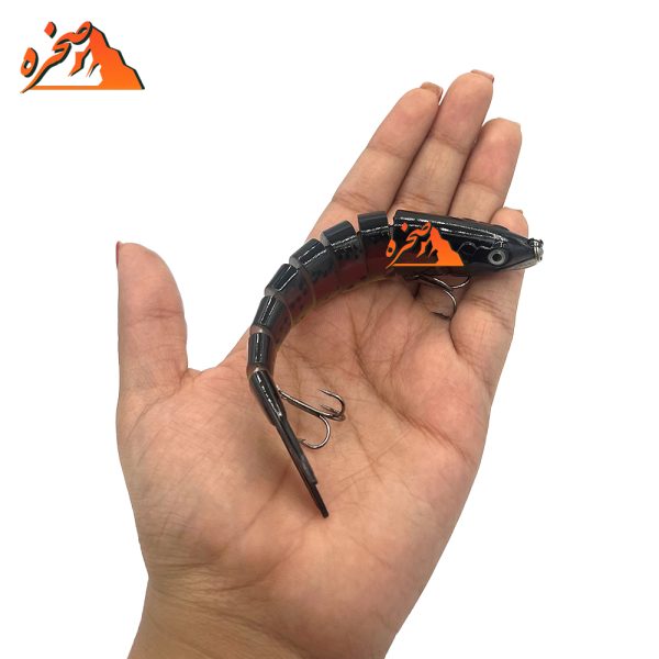 طعمه ماهیگیری هشت تکه کد B207 وزن 19.5 گرم طول 13 سانتیمتر - تصویر 2