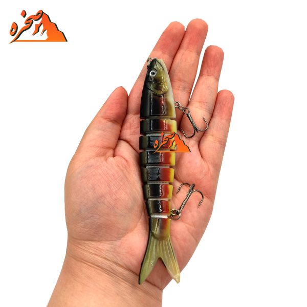طعمه ماهیگیری هشت تکه کد B208 وزن 19.5 گرم طول 13 سانتیمتر - تصویر 3