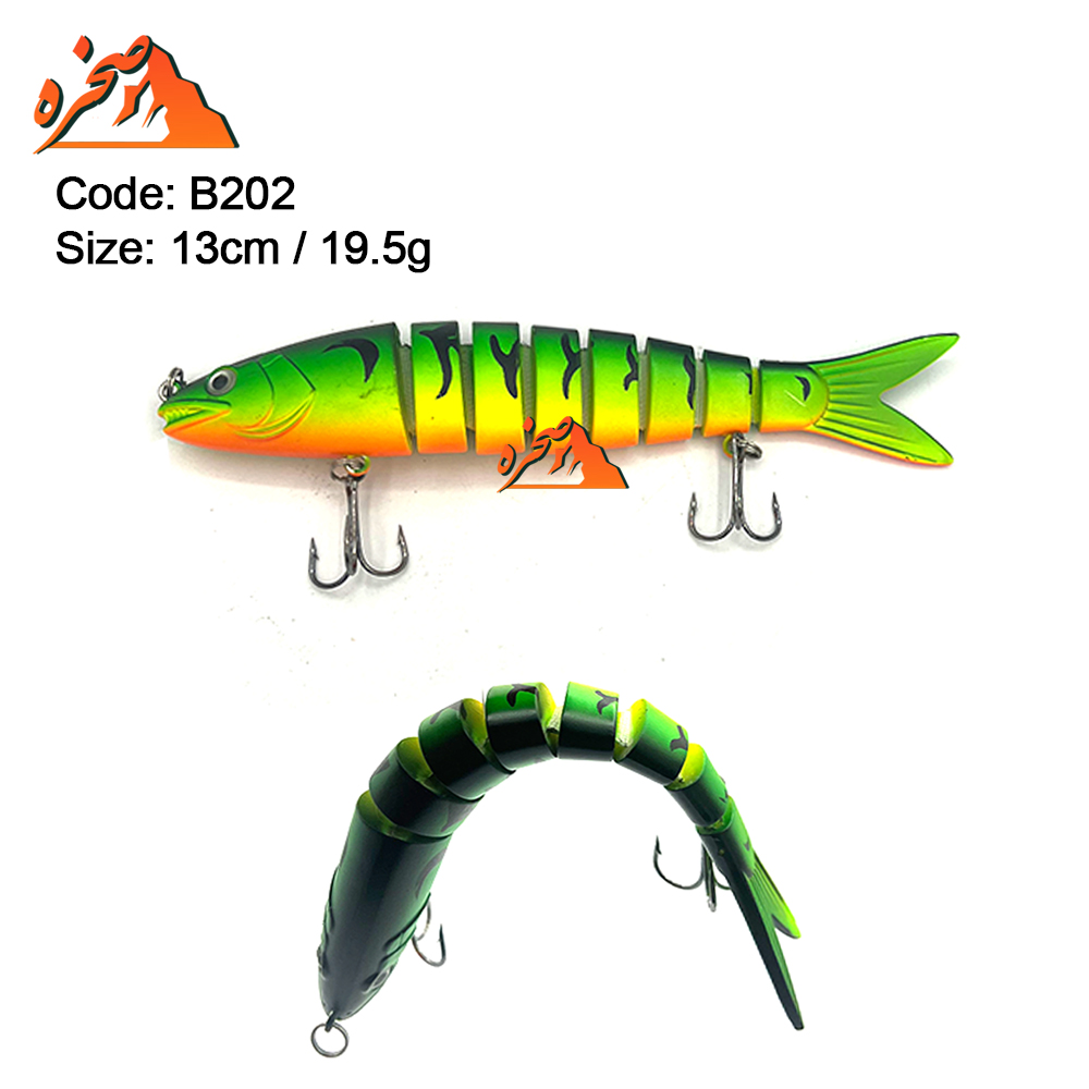 fishing-bait-8-pieces-s-1 طعمه ماهیگیری هشت تکه کد B202 وزن 19.5 گرم طول 13 سانتیمتر