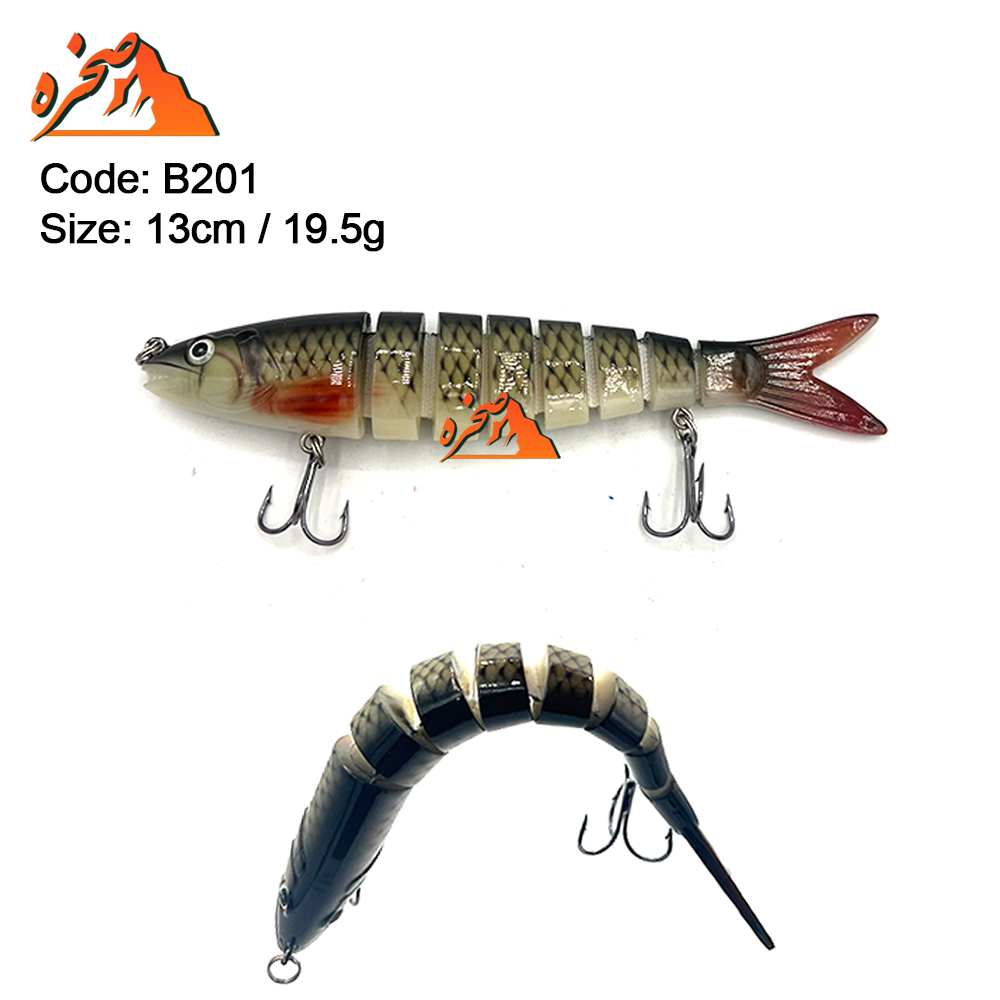 fishing-bait-8-pieces-s-1 طعمه ماهیگیری هشت تکه کد B201 وزن 19.5 گرم طول 13 سانتیمتر